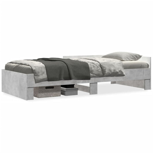Bed Frame without Mattress Concrete Grey 75x190 cm Small Single Engineered Wood Bed Frame without Mattress Concrete Grey 75x190 cm Small Single Engineered Wood