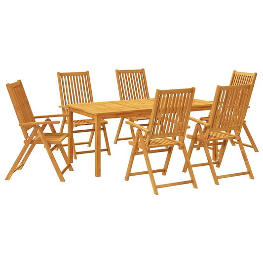 7 Piece Garden Dining Set 180x90x75 cm Solid Wood Acacia 7 Piece Garden Dining Set 180x90x75 cm Solid Wood Acacia
