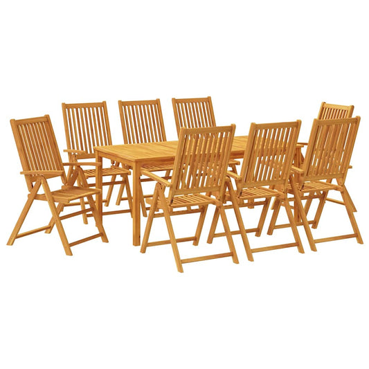 9 Piece Garden Dining Set 180x90x75 cm Solid Wood Acacia 9 Piece Garden Dining Set 180x90x75 cm Solid Wood Acacia