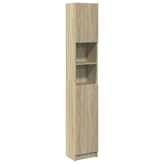 Bathroom Cabinet Sonoma Oak 32x25.5x190 cm Engineered Wood Bathroom Cabinet Sonoma Oak 32x25.5x190 cm Engineered Wood