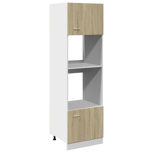 Microwave Cabinet "Lyon" Sonoma Oak 60x57x207 cm Engineered Wood Microwave Cabinet "Lyon" Sonoma Oak 60x57x207 cm Engineered Wood