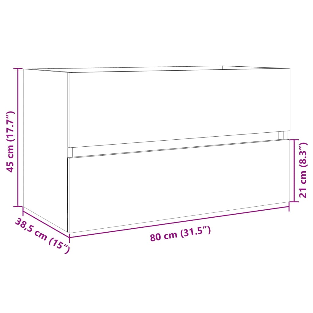 Sink Cabinet | Sonoma oak | Engineered wood | Medium | Sink Cabinet