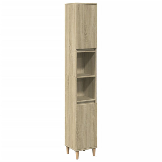 Bathroom Cabinet Sonoma Oak 30x30x190 cm Engineered Wood Bathroom Cabinet Sonoma Oak 30x30x190 cm Engineered Wood