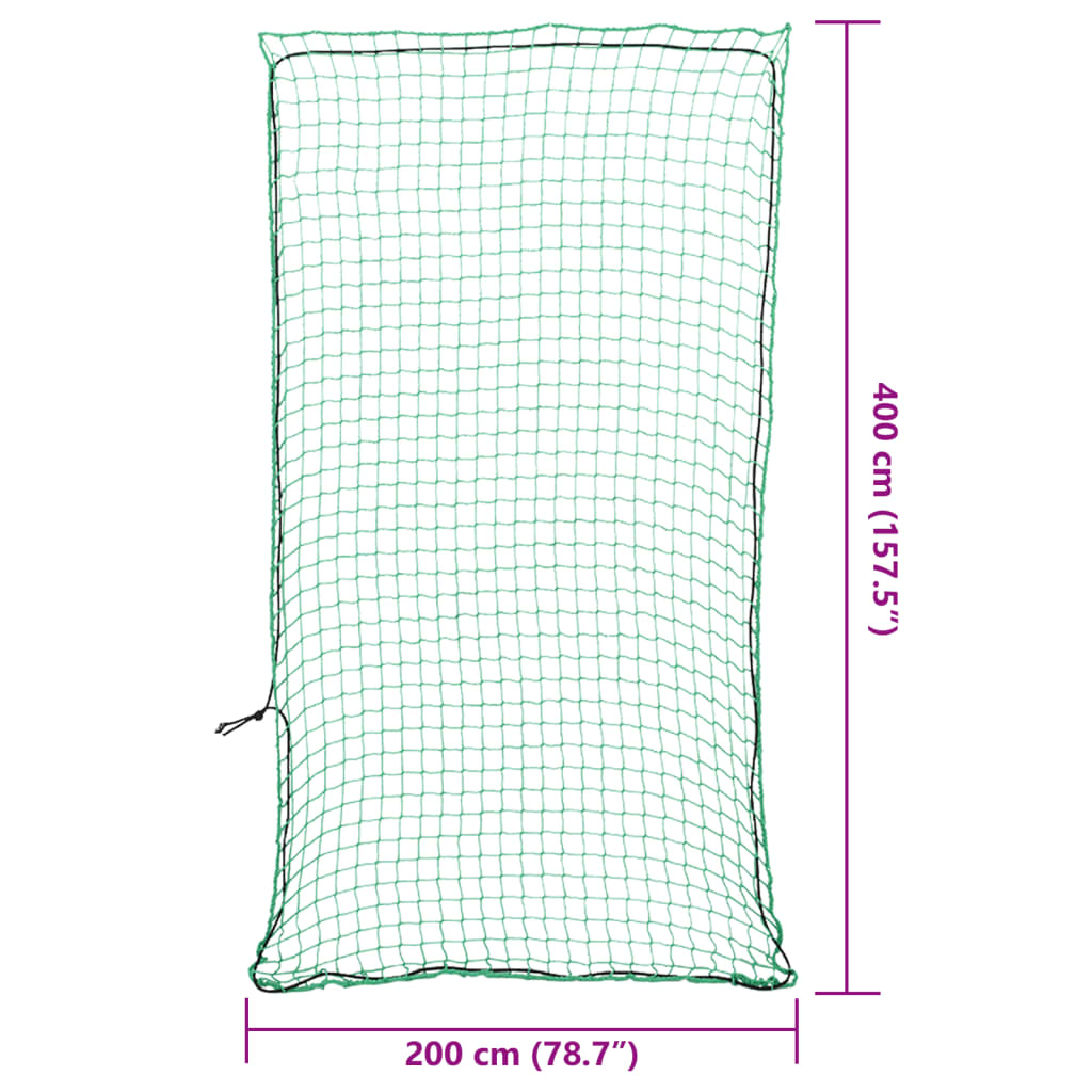 Trailer Net with Elastic Rope Green 4x2 m PP