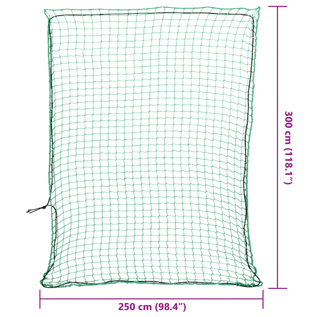 Trailer Net with Elastic Rope Green 3x2.5 m PP
