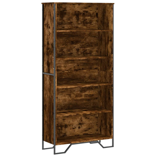 Book Cabinet Smoked Oak 80x31x169 cm Engineered wood Book Cabinet Smoked Oak 80x31x169 cm Engineered wood