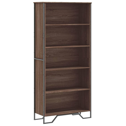 Book Cabinet Brown Oak 80x31x169 cm Engineered wood Book Cabinet Brown Oak 80x31x169 cm Engineered wood