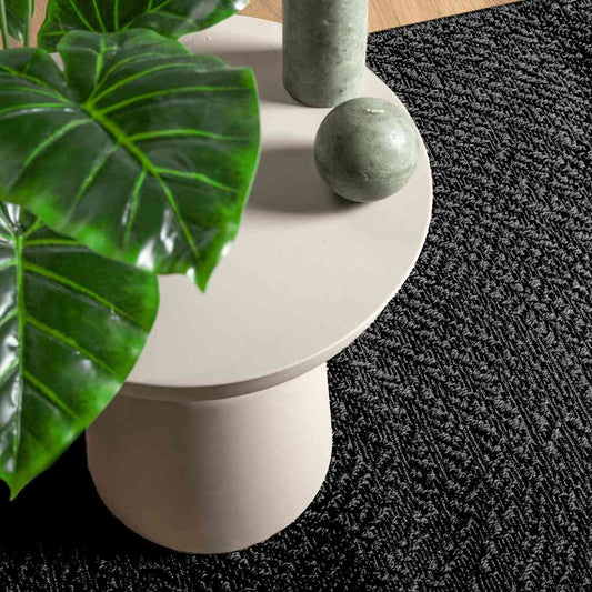 Rug ZIZUR Anthracite 200x290 cm Jute Look Indoor and Outdoor Rug ZIZUR Anthracite 200x290 cm Jute Look Indoor and Outdoor