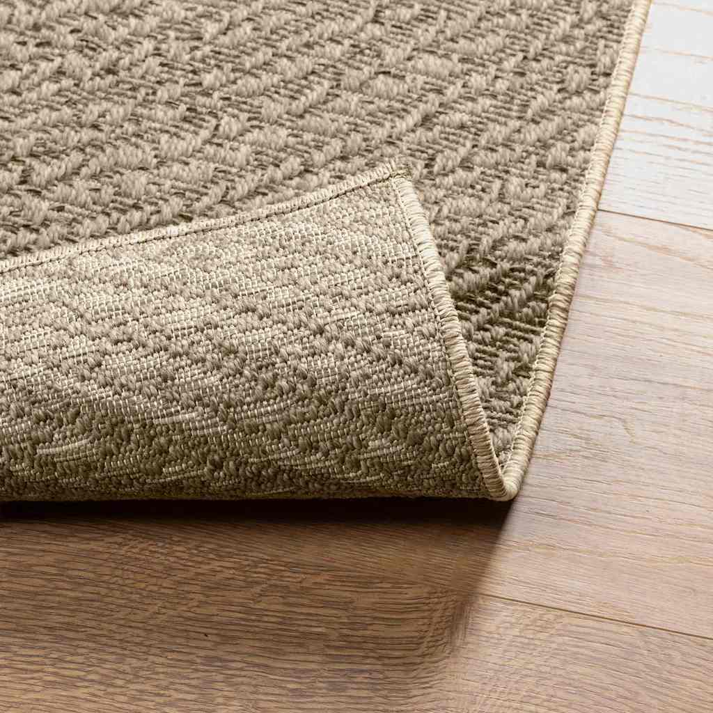 Rug ZIZUR Beige 240x340 cm Jute Look Indoor and Outdoor