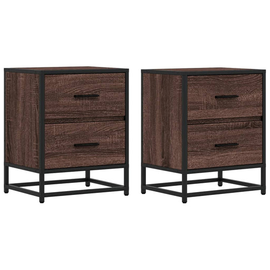 Bedside Cabinets 2 pcs Brown Oak 40x31x50 cm Engineered Wood Bedside Cabinets 2 pcs Brown Oak 40x31x50 cm Engineered Wood