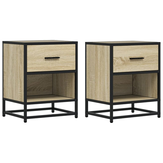 Bedside Cabinets 2 pcs Sonoma Oak 40x31x50 cm Engineered Wood Bedside Cabinets 2 pcs Sonoma Oak 40x31x50 cm Engineered Wood
