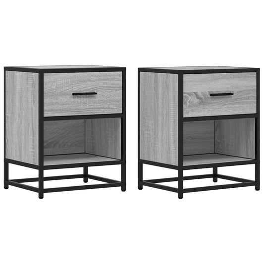 Bedside Cabinets 2 pcs Grey Sonoma 40x31x50 cm Engineered Wood Bedside Cabinets 2 pcs Grey Sonoma 40x31x50 cm Engineered Wood