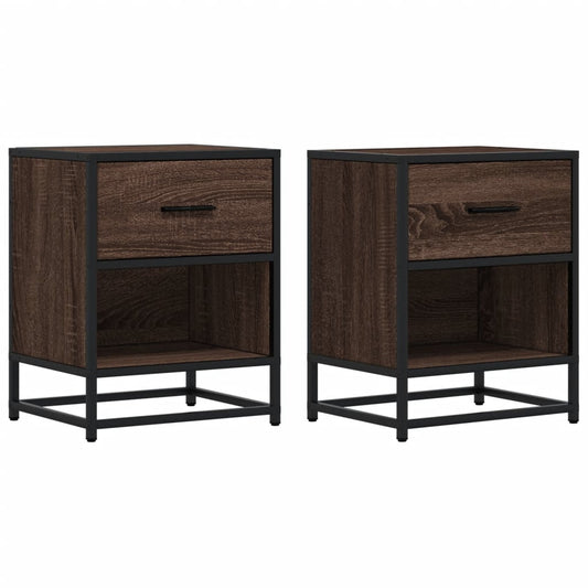 Bedside Cabinets 2 pcs Brown Oak 40x31x50 cm Engineered Wood Bedside Cabinets 2 pcs Brown Oak 40x31x50 cm Engineered Wood