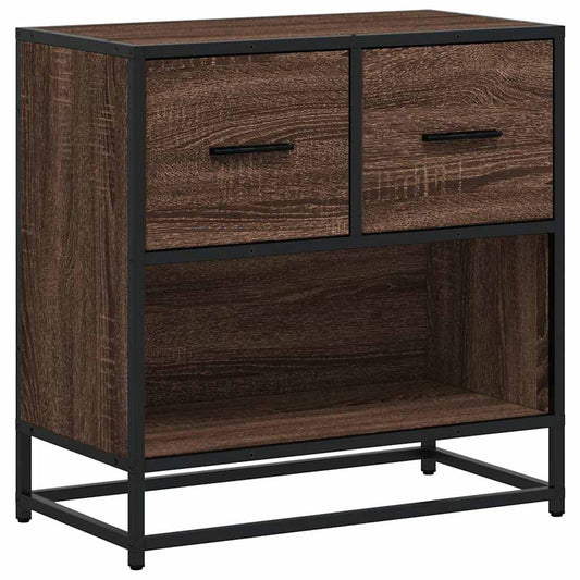 Bedside Cabinet Brown Oak 60x31x60 cm Engineered Wood and Metal Bedside Cabinet Brown Oak 60x31x60 cm Engineered Wood and Metal