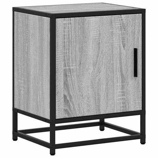 Bedside Cabinet Grey Sonoma 40x31x50 cm Engineered Wood and Metal Bedside Cabinet Grey Sonoma 40x31x50 cm Engineered Wood and Metal