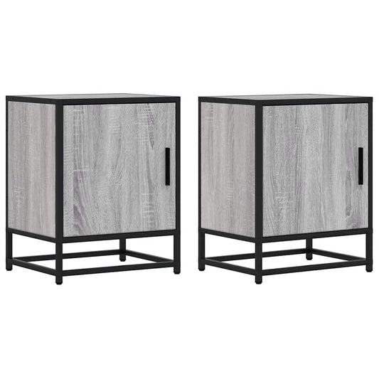 Bedside Cabinets 2 pcs Grey Sonoma 40x31x50 cm Bedside Cabinets 2 pcs Grey Sonoma 40x31x50 cm