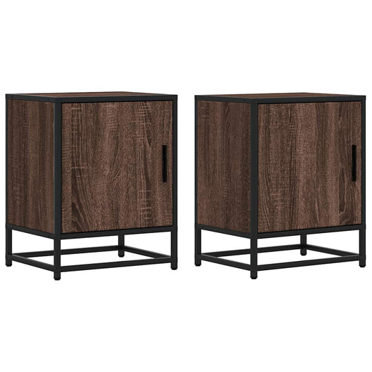 Bedside Cabinets 2 pcs Brown Oak 40x31x50 cm Bedside Cabinets 2 pcs Brown Oak 40x31x50 cm