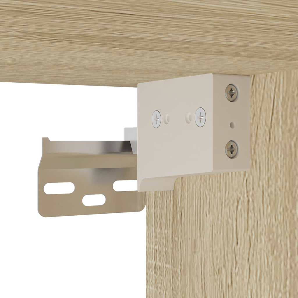 Wall-mounted Bedside Cabinets 2 pcs Sonoma Oak 40x31x39,5 cm