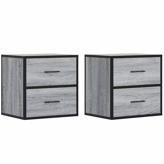 Wall-mounted Bedside Cabinets 2 pcs Grey Sonoma 40x31x39.5 cm Wall-mounted Bedside Cabinets 2 pcs Grey Sonoma 40x31x39.5 cm