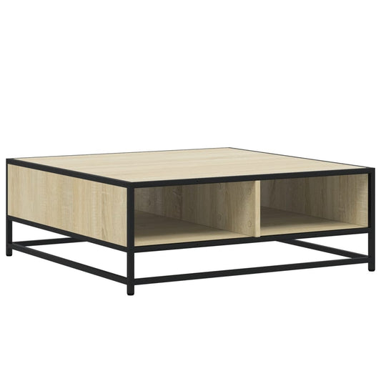 Coffee Table Sonoma Oak 80x80x30 cm Engineered Wood and Metal Coffee Table Sonoma Oak 80x80x30 cm Engineered Wood and Metal