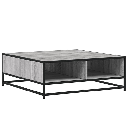 Coffee Table Grey Sonoma 80x80x30 cm Engineered Wood and Metal Coffee Table Grey Sonoma 80x80x30 cm Engineered Wood and Metal