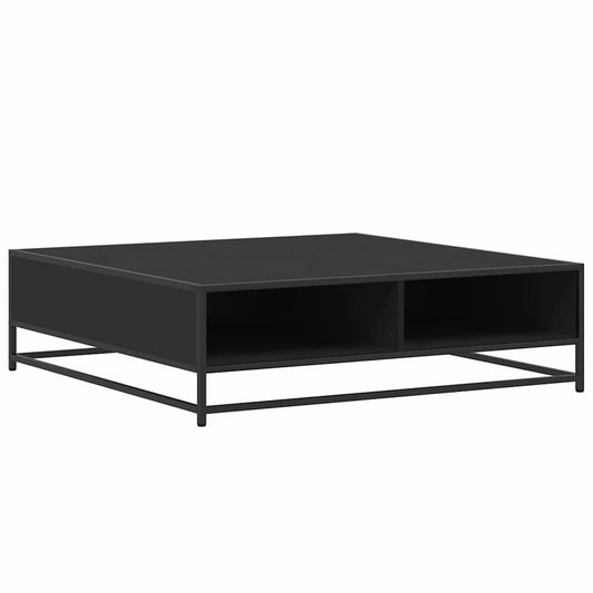 Coffee Table Black 100x100x30 cm Engineered Wood and Metal Coffee Table Black 100x100x30 cm Engineered Wood and Metal