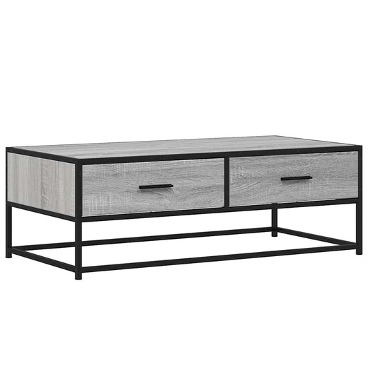 Coffee Table Grey Sonoma 100x50x35 cm Engineered Wood and Metal Coffee Table Grey Sonoma 100x50x35 cm Engineered Wood and Metal