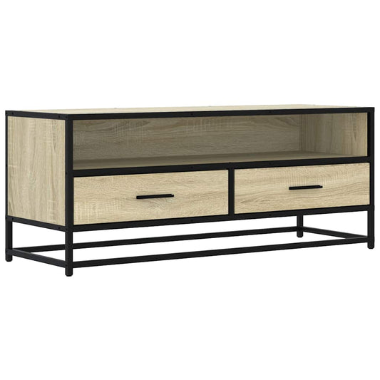 TV Cabinet Sonoma Oak 100x34,5x40 cm Engineered Wood and Metal TV Cabinet Sonoma Oak 100x34,5x40 cm Engineered Wood and Metal