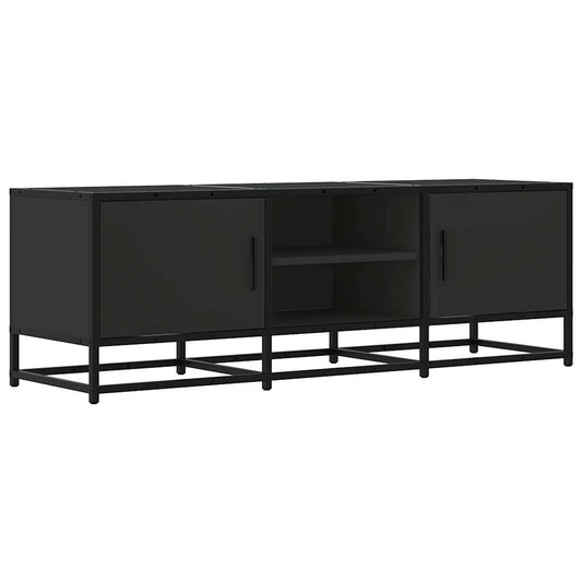 TV Cabinet Black 120x35x41 cm Engineered Wood and Metal TV Cabinet Black 120x35x41 cm Engineered Wood and Metal