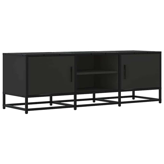 TV Cabinet Black 120x35x41 cm Engineered Wood and Metal TV Cabinet Black 120x35x41 cm Engineered Wood and Metal