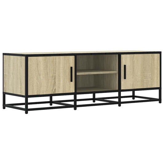 TV Cabinet Sonoma Oak 120x35x41 cm Engineered Wood and Metal TV Cabinet Sonoma Oak 120x35x41 cm Engineered Wood and Metal