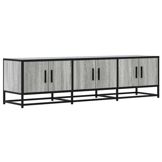 TV Cabinet Grey Sonoma 150x35x41 cm Engineered Wood and Metal TV Cabinet Grey Sonoma 150x35x41 cm Engineered Wood and Metal