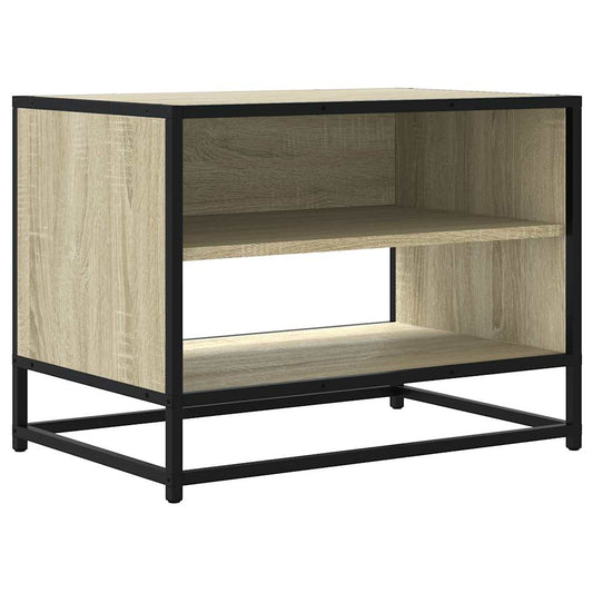 TV Cabinet Sonoma Oak 61x40x46 cm Engineered Wood and Metal TV Cabinet Sonoma Oak 61x40x46 cm Engineered Wood and Metal
