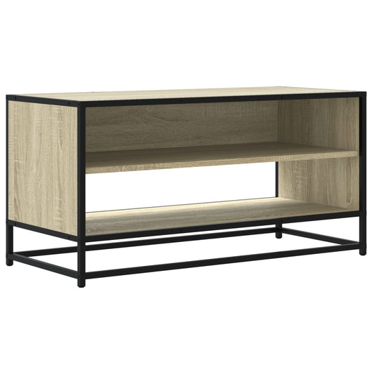 TV Cabinet Sonoma Oak 91x40x46 cm Engineered Wood and Metal TV Cabinet Sonoma Oak 91x40x46 cm Engineered Wood and Metal