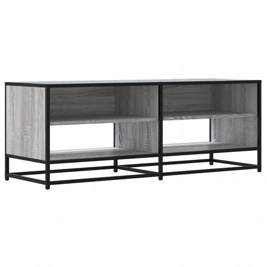 TV Cabinet Grey Sonoma 120.5x40x46 cm Engineered Wood and Metal TV Cabinet Grey Sonoma 120.5x40x46 cm Engineered Wood and Metal