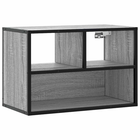 TV Cabinet Grey Sonoma 60x31x39.5 cm Engineered Wood and Metal TV Cabinet Grey Sonoma 60x31x39.5 cm Engineered Wood and Metal