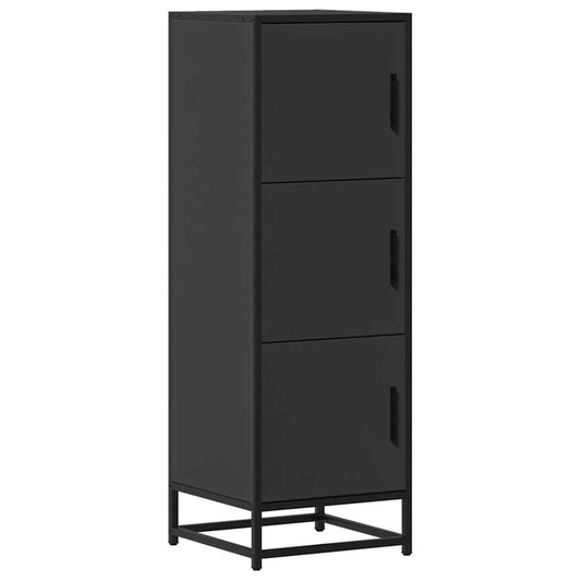 Highboard Black 35,5x35x106,5 cm Engineered Wood and Metal Highboard Black 35,5x35x106,5 cm Engineered Wood and Metal