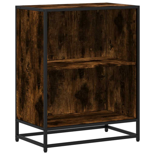 Book Cabinet Smoked Oak 60x35x76 cm Engineered Wood Book Cabinet Smoked Oak 60x35x76 cm Engineered Wood