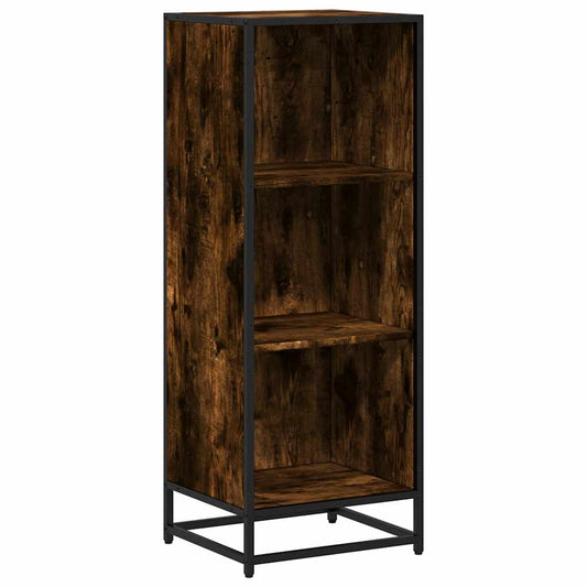 Book Cabinet Smoked Oak 40x35x107.5 cm Engineered Wood Book Cabinet Smoked Oak 40x35x107.5 cm Engineered Wood