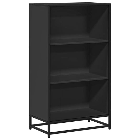 Book Cabinet Black 60x35x107,5 cm Engineered Wood Book Cabinet Black 60x35x107,5 cm Engineered Wood