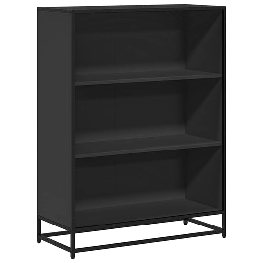 Book Cabinet Black 80,5x35x107,5 cm Engineered Wood Book Cabinet Black 80,5x35x107,5 cm Engineered Wood