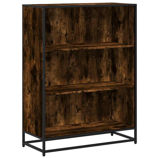 Book Cabinet Smoked Oak 80.5x35x107.5 cm Engineered Wood Book Cabinet Smoked Oak 80.5x35x107.5 cm Engineered Wood