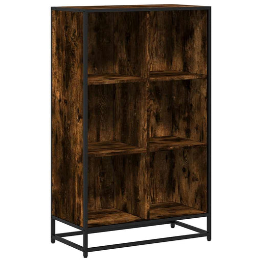 Book Cabinet Smoked Oak 65,5x33x107,5 cm Engineered Wood Book Cabinet Smoked Oak 65,5x33x107,5 cm Engineered Wood