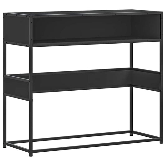 Console Table Black 90x35x80 cm Engineered Wood Console Table Black 90x35x80 cm Engineered Wood