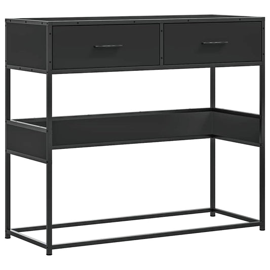 Console Table Black 90x35x80 cm Engineered Wood Console Table Black 90x35x80 cm Engineered Wood