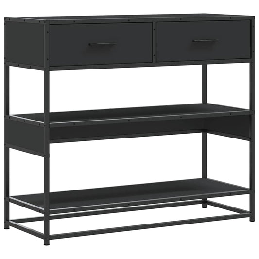 Console Table Black 90x35x80 cm Engineered Wood Console Table Black 90x35x80 cm Engineered Wood