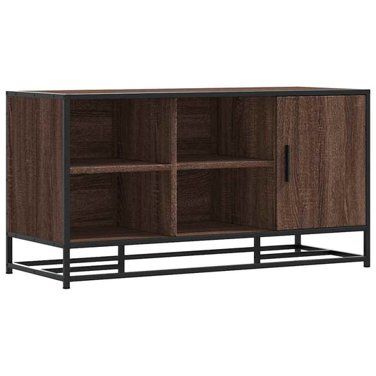Shoe Bench Brown Oak 100x40x53.5 cm Engineered Wood and Metal Shoe Bench Brown Oak 100x40x53.5 cm Engineered Wood and Metal