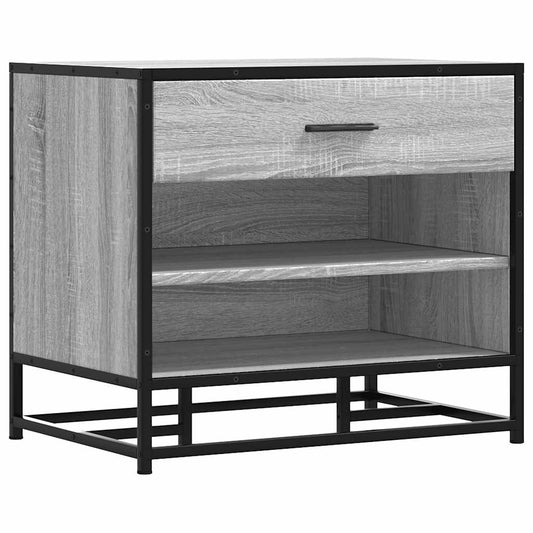Shoe Bench Grey Sonoma 60x40x53.5 cm Engineered Wood and Metal Shoe Bench Grey Sonoma 60x40x53.5 cm Engineered Wood and Metal