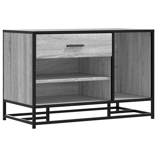 Shoe Bench Grey Sonoma 80x40x53.5 cm Engineered Wood and Metal Shoe Bench Grey Sonoma 80x40x53.5 cm Engineered Wood and Metal