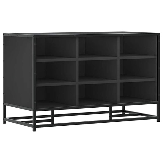 Shoe Bench Black 84x40x53.5 cm Engineered Wood and Metal Shoe Bench Black 84x40x53.5 cm Engineered Wood and Metal